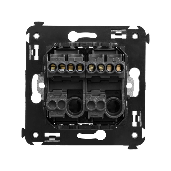 Купить DKC Кнопка двухклавишная в стену, "Avanti", "Черный матовый"