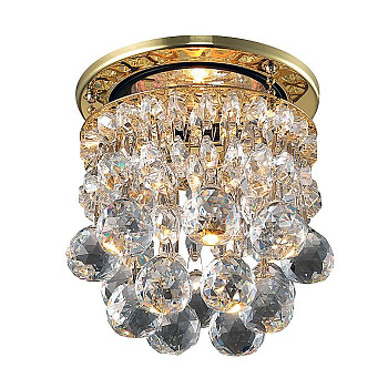 Novotech 369329 NT09 174 золото/прозрачный Встраиваемый светильник IP20 GX5.3 50W 12V DROP