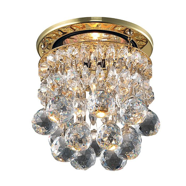 Novotech 369329 NT09 174 золото/прозрачный Встраиваемый светильник IP20 GX5.3 50W 12V DROP