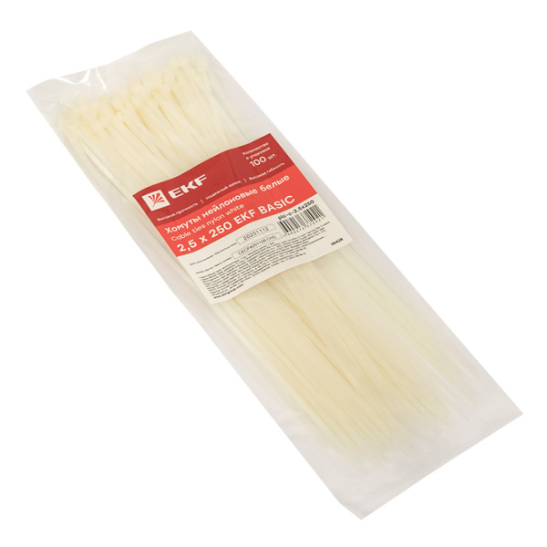 Купить EKF Basic Хомут нейлоновый (2,5х250) (100шт.)