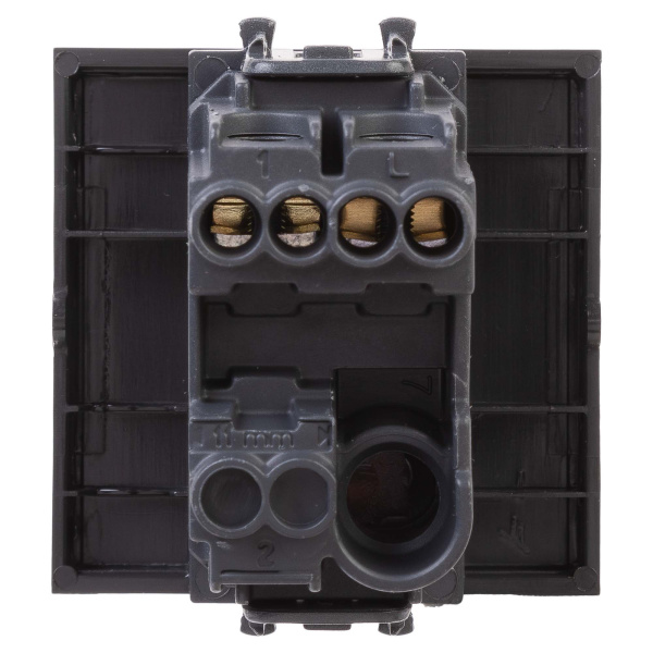 Купить DKC Выключатель одноклавишный модульный, "Avanti", "Черный матовый", 2 модуля