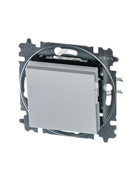 Купить ABB EPJ Levit серый / белый Выключатель кнопочный 1-клавишный 2CHH599145A6016