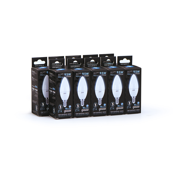 Купить Gauss Лампа Свеча 9.5W 950lm 4100К E14 LED 103101210