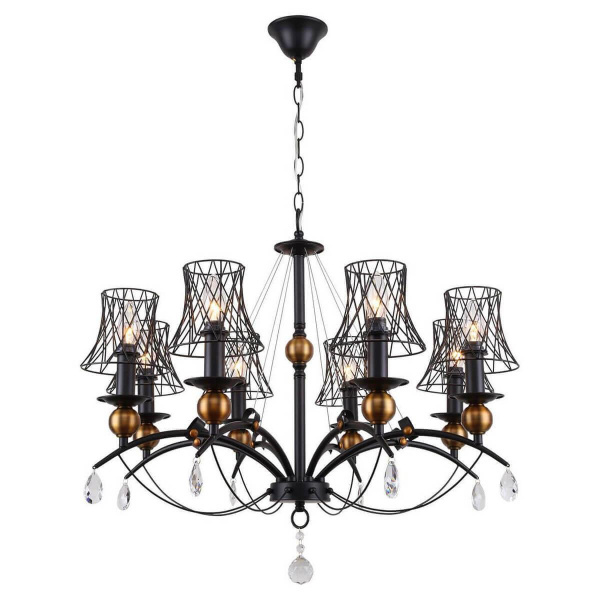 Lussole LGO Металл Черный /  Металл Люстра E14 GRLSP-8104