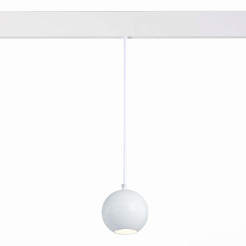 ST Luce ST354.543.12 Магнитный трековый светильник подвесной белый LED 1*12W 4000K 750Lm Ra>80 36° IP20 D100xH92 48V