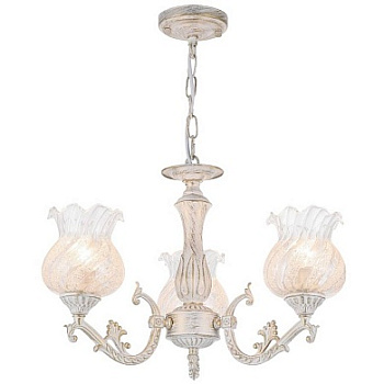 VELANTE 351-003-03 Люстра подвесная Белый, Золотой/Бежевый E27 3*60W