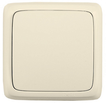 Hegel Альфа наруж Слоновая кость ВА10-163-01 Переключатель 1-клавишный с изол. пластиной
