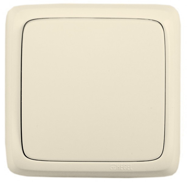 Hegel Альфа наруж Слоновая кость ВА10-163-01 Переключатель 1-клавишный с изол. пластиной