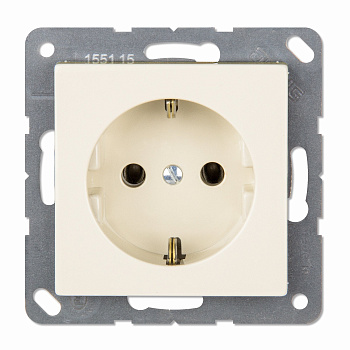 JUNG EcoProfi Слоновая кость Розетка с/з, автозажим EP1420
