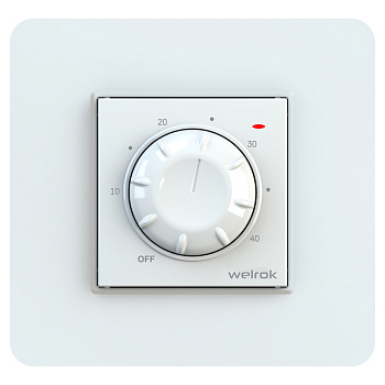 Welrok rtp Терморегулятор мех. для теплого пола 16А, 3000ВА., пол 5-40град.