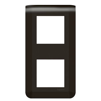 Legrand Mosaiс Рамка - Программа Mosaic - 2x2 модуля - вертикальная - матовая черная 079062L