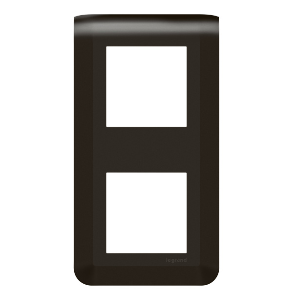 Legrand Mosaiс Рамка - Программа Mosaic - 2x2 модуля - вертикальная - матовая черная 079062L