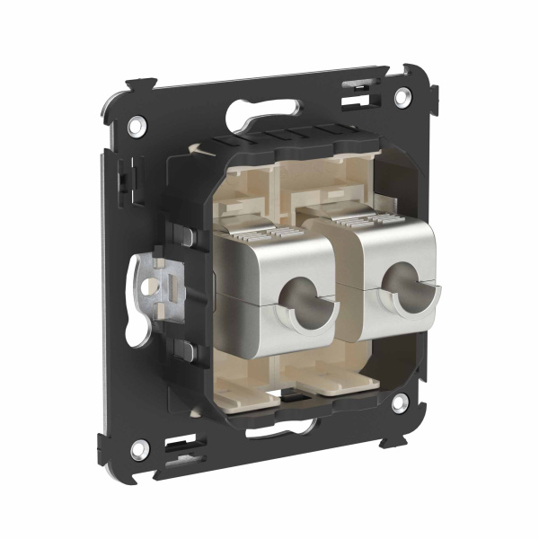 Купить DKC Компьютерная розетка RJ-45 без шторки в стену, кат.6 двойная экранированная, "Avanti", "Ванильная дымка"