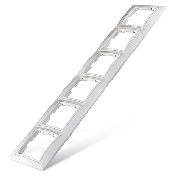 UNIVersal "Севиль" Рамка Бел 6-ти местная горизонтальная 1043