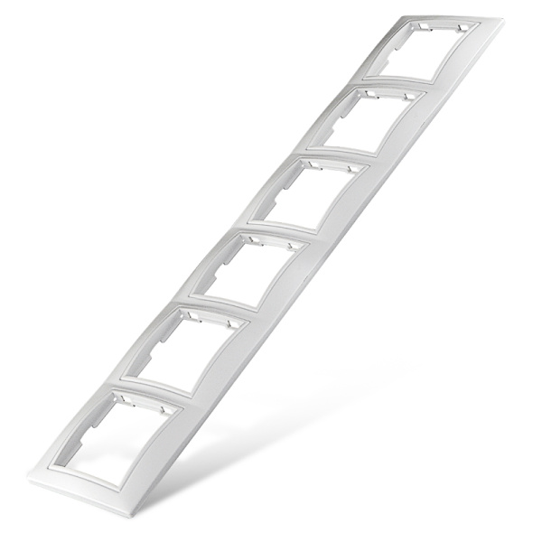 UNIVersal "Севиль" Рамка Бел 6-ти местная горизонтальная 1043