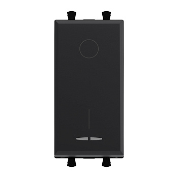 DKC Выключатель двухполюсный модульный, "Avanti", "Черный матовый", 1 модуль