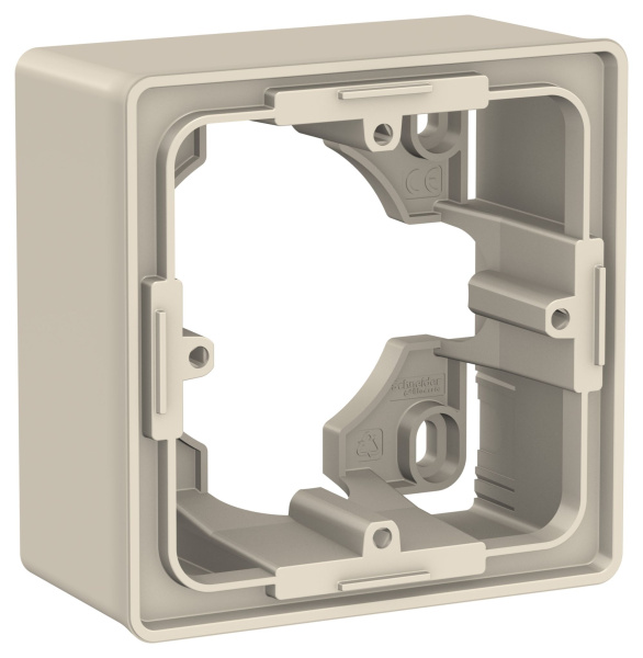 Купить SE Unica New Беж Коробка 1-ая для открытой установки NU800244