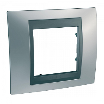 SE Unica Top Хром матовый Графит Рамка 1-ая MGU66.002.238