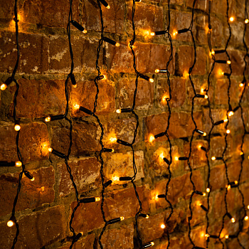 NEON-NIGHT Гирлянда "Светодиодный Дождь" 2х3м, эффект мерцания, черный провод, 230 В, диоды ЖЁЛТЫЕ, 760 LED 235-205