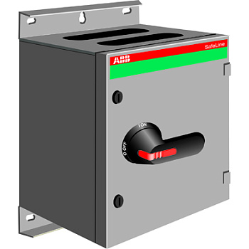 ABB OT25 Рубильник в боксе OT250KLCC3TZ до 250А(АС23A) 3-полюсный, 2НО+1НЗ доп.контакт, под фланцы C 1SCA022281R5690