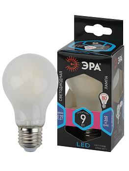 ЭРА F-LED A60-9W-840-E27 frost (филамент, груша мат., 9Вт, нейтр., Е27) Б0035034