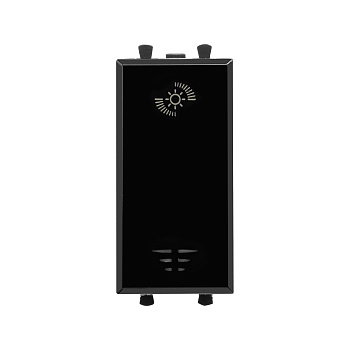 DKC Диммер кнопочный модульный для LED ламп, "Avanti", "Черный квадрат", 1 модуль