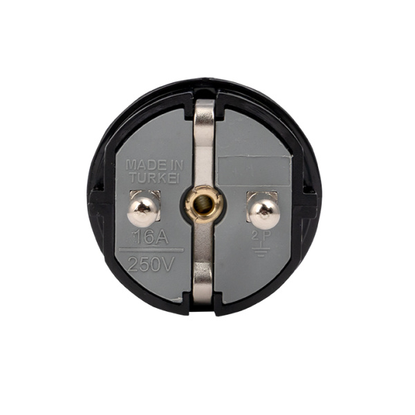 Купить EKF PROxima Вилка прямая усиленная с заземлением черная 16А 250В