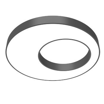 Varton Светодиодный светильник Cosmo excentric подвесной 65 Вт 3000 К 1200x115 мм RAL9005 черный муар с рассеивателем опал диммируемый по протоколу DA V1-R0-9X504-30D01-2006530