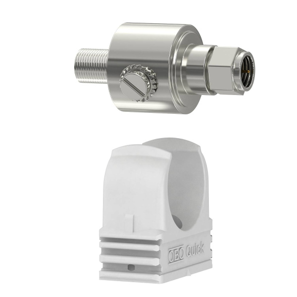 OBO Bettermann УЗИП для коаксиального кабеля  (тип разъема F), 130 В 5093275