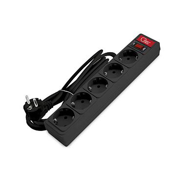 СОЮЗ Сетевой фильтр ПВС 3*0,75 1,8м черный премиум упаковка 1342.