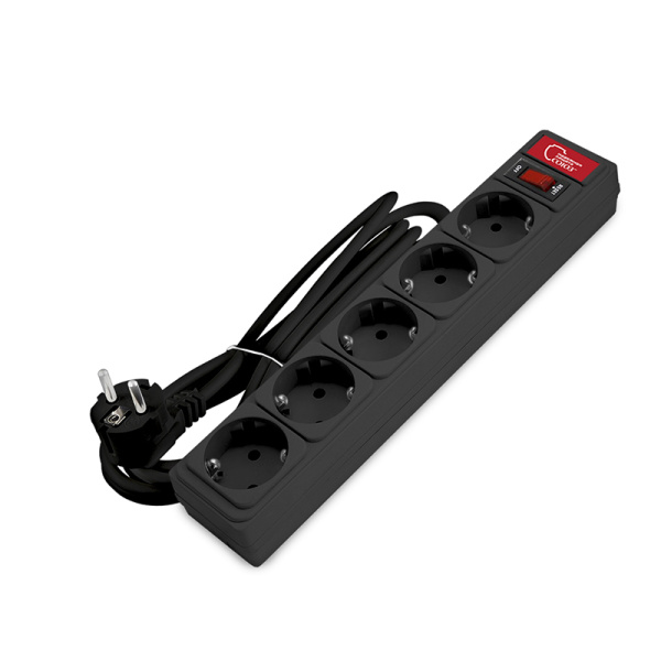 СОЮЗ Сетевой фильтр ПВС 3*0,75 1,8м черный премиум упаковка 1342.