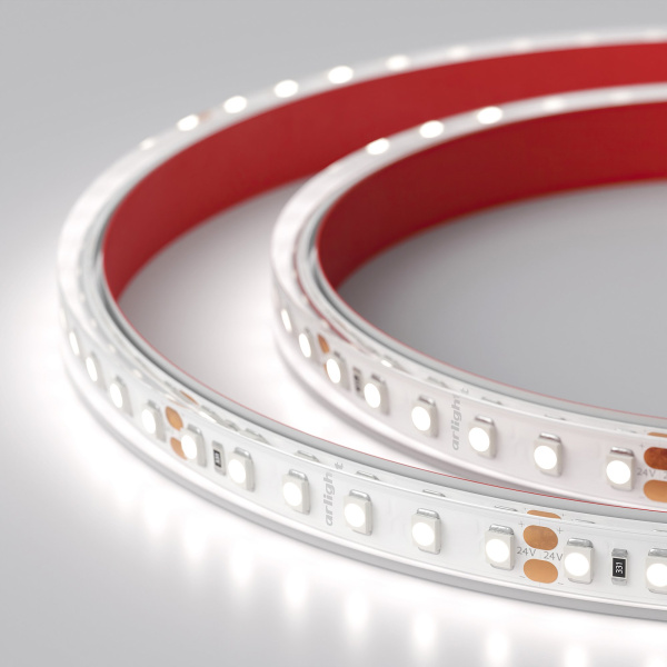 Купить Arlight Светодиодная лента RTW 2-5000PS-50m 24V White6000 2x (3528, 120 LED/m, LUX) (9.6 Вт/м, IP67) 024574