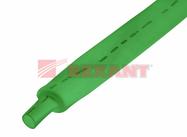 Купить 25.0 / 12.5 мм 1м термоусадка зеленая Rexant 22-5003