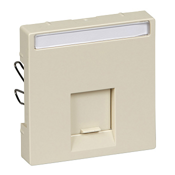 SE Merten SM Беж глянец Накладка розетки ТЛФ/комп 1-ой прямой MTN469844