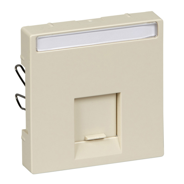 SE Merten SM Беж глянец Накладка розетки ТЛФ/комп 1-ой прямой MTN469844