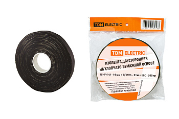 TDM Изолента длина 21м, ширина 19мм, черная SQ0526-0502