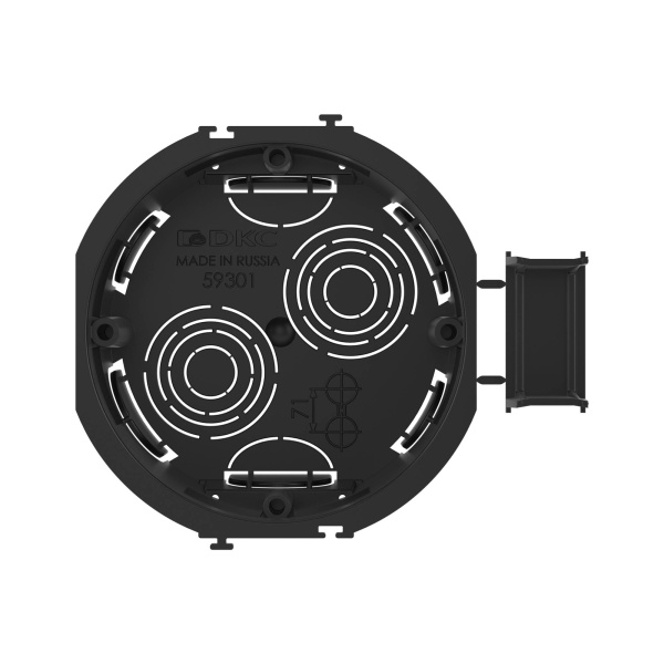 Купить DKC Подрозеточная коробка для сплошных стен, черная, под 2 модуля