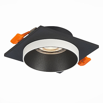 ST Luce ST206.418.01 Светильник встраиваемый Мат. черный GU10 1*50W L92xW92xH41 220V Без ламп