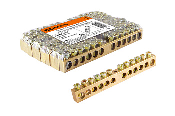 TDM Шина "N" нулевая 8х12мм 12/1 (12 групп/крепеж по центру) SQ0801-0051