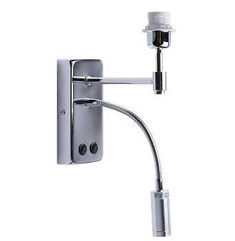 MW-Light 634020802 Бра Сити 1х60W E27 + 1х1W LED 220V  хром (без абажура)