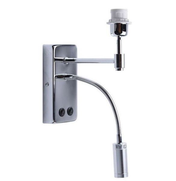 MW-Light 634020802 Бра Сити 1х60W E27 + 1х1W LED 220V  хром (без абажура)
