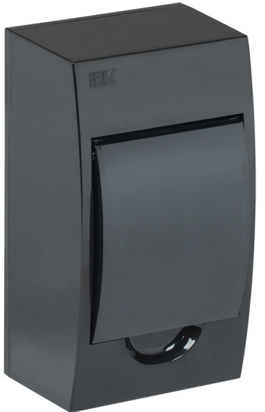 IEK KREPTA 3 Корпус пластиковый ЩРН-П-4  IP41 черный откр.монтаж
