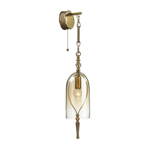 Купить Odeon Light 4892/1W NEO ODL_EX22 27 бронзовы/коньячный/стекло Бра с выкл. E14 1*40W BELL