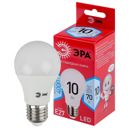 ЭРА LED A60-10W-840-E27 R (диод, груша, 10Вт, нейтр, E27) (10/100/2000)