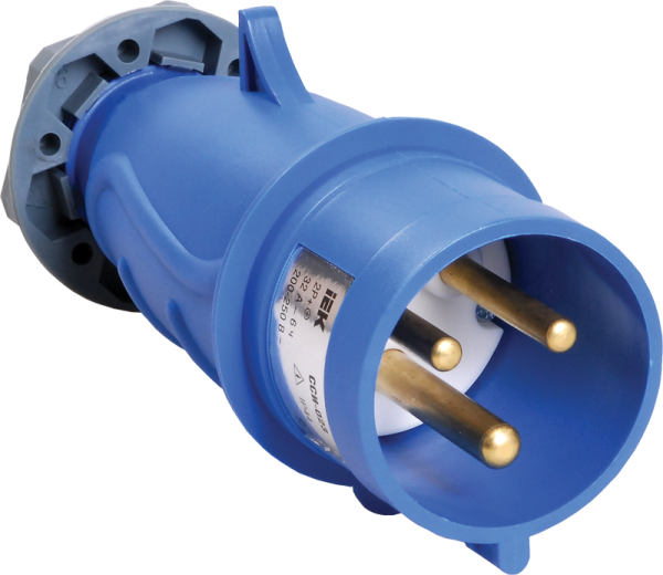 Купить IEK Вилка переносная ССИ-023 32А-6ч/200-250В 2Р+РЕ IP44 MAGNUM
