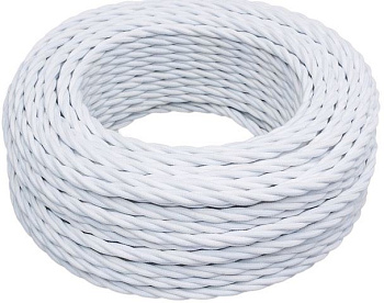 BIRONI Белый матовый Витой провод  2*2,5 10м B1-425-71-10