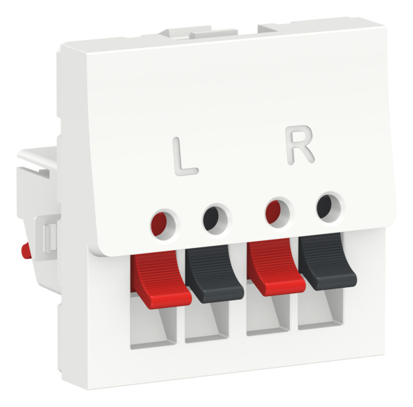 Купить SE Unica Modular Бел Аудиорозетка, 2 модуля NU348618