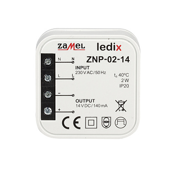 Zamel Блок питания LED 14V DC 2W в монт.коробку ZNP-02-14