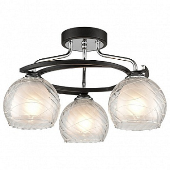 VELANTE 234-107-03 Люстра потолочная Черный, Хром/Белый E27 3*60W