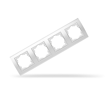 UNIVersal "Бриллиант" Рамка Бел 4-х местная горизонтальная 7947502